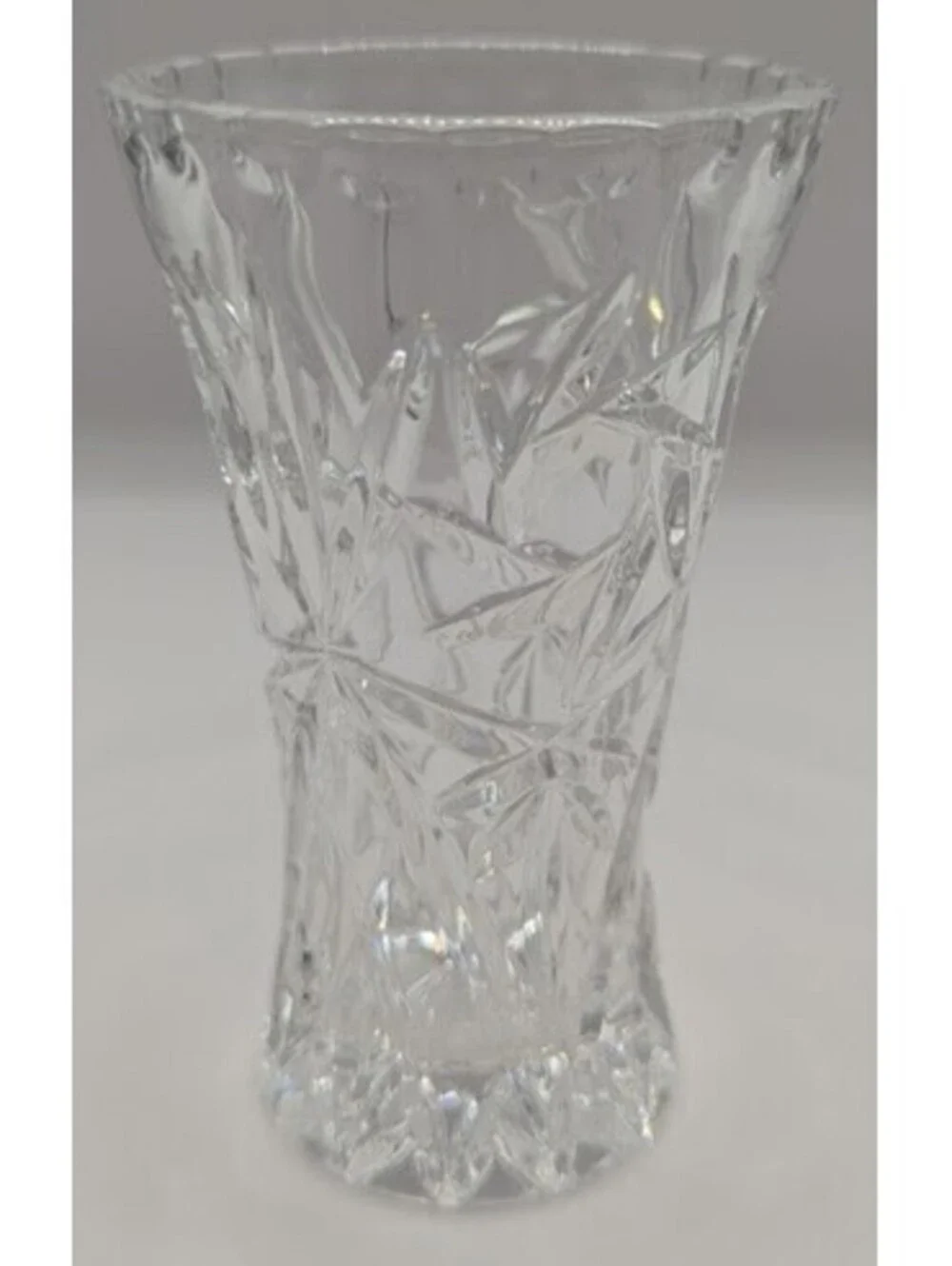 Vintage Lenox Full Lead Crystal Star Burst Bud Vase - 4